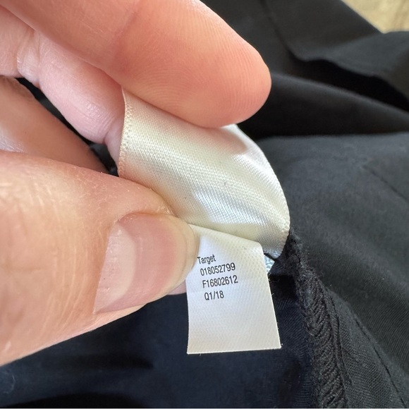 A New Day Front Pleating Poplin Black Midi Skirt - Pull-on Waist - Picture 5 of 7